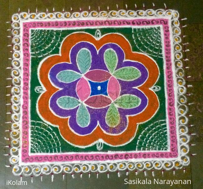 Rangoli: Srirangam Krishna jayanthi kolam