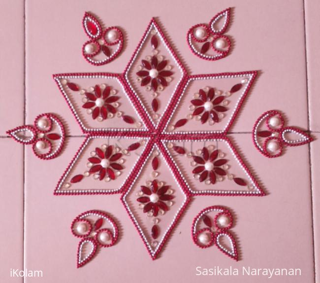 Rangoli: margazhi kundan kolam 