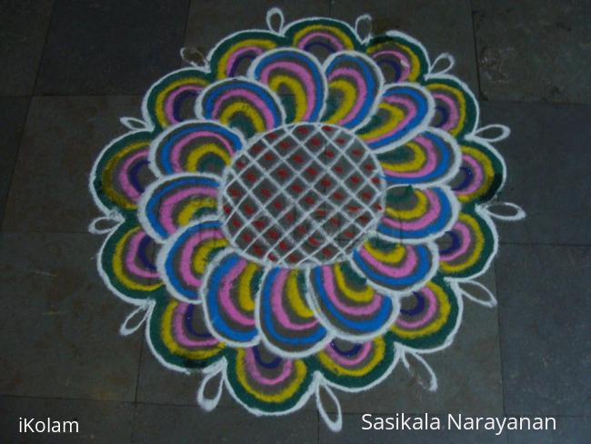 Rangoli: karthigai Deepam kolam