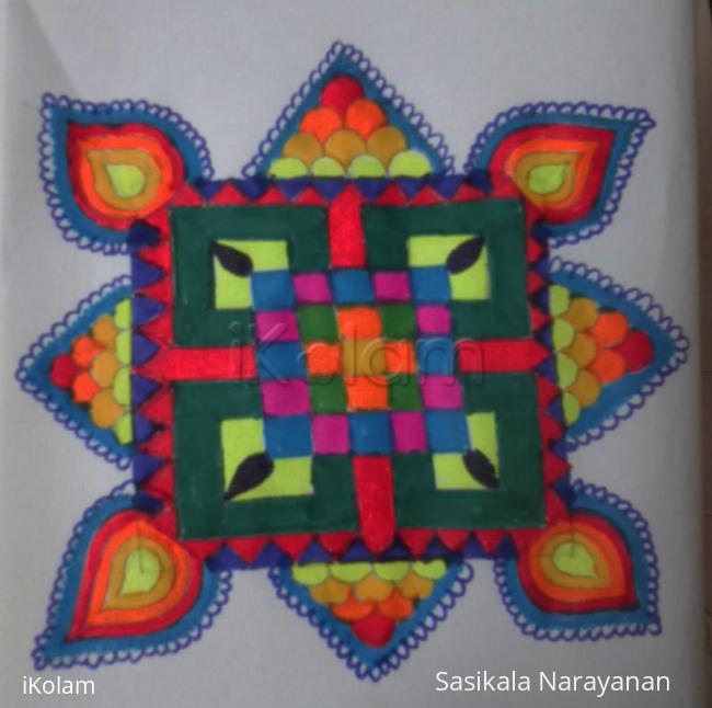 Rangoli: kolam on paper