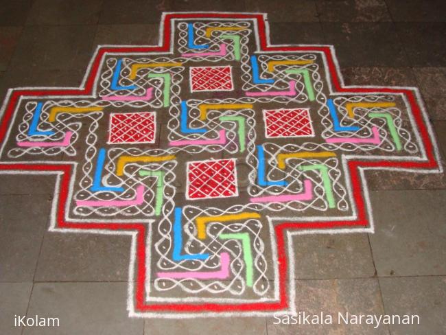 Rangoli: Margazhi chikku kolam 4 Rangoli: Margazhi chikku kolam 4