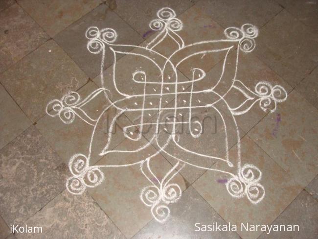 Rangoli: Simple kolam