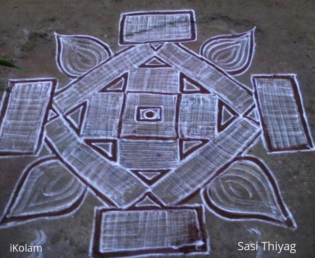 Rangoli: easy padi kolam