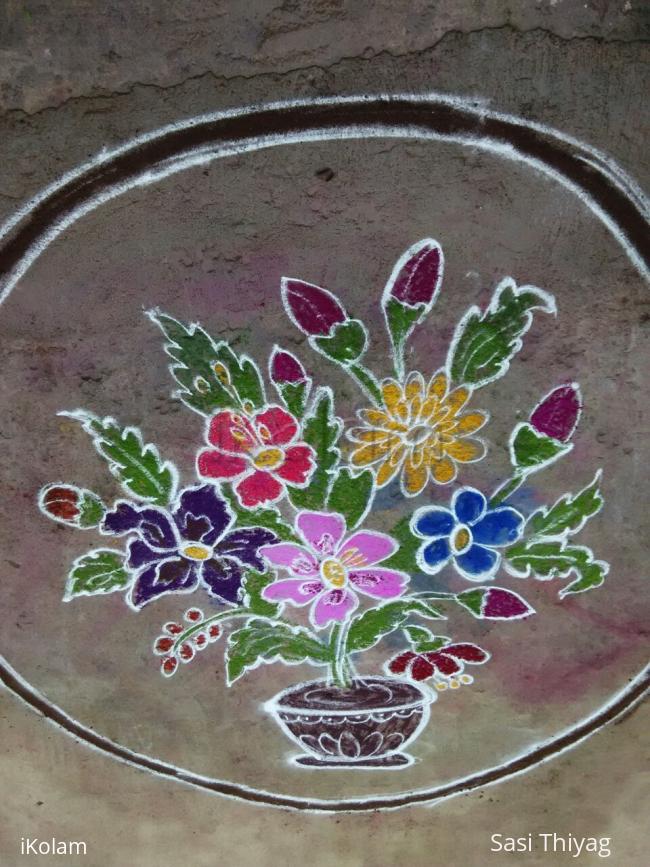 Rangoli: flower pot