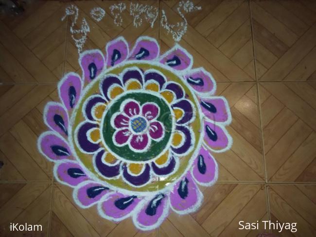 Rangoli: flower plate