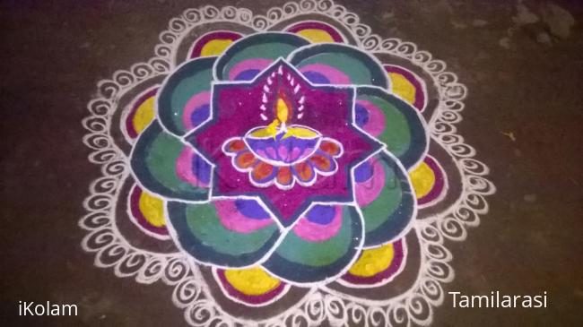 Rangoli: colourful deepam