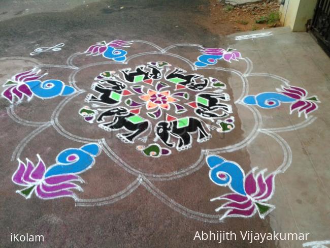 Rangoli: Elephant kolam Rangoli: Elephant kolam