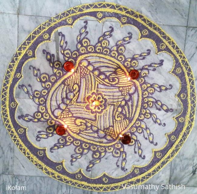 Rangoli: Freehand kolam for Ugadi and Gudi padwa