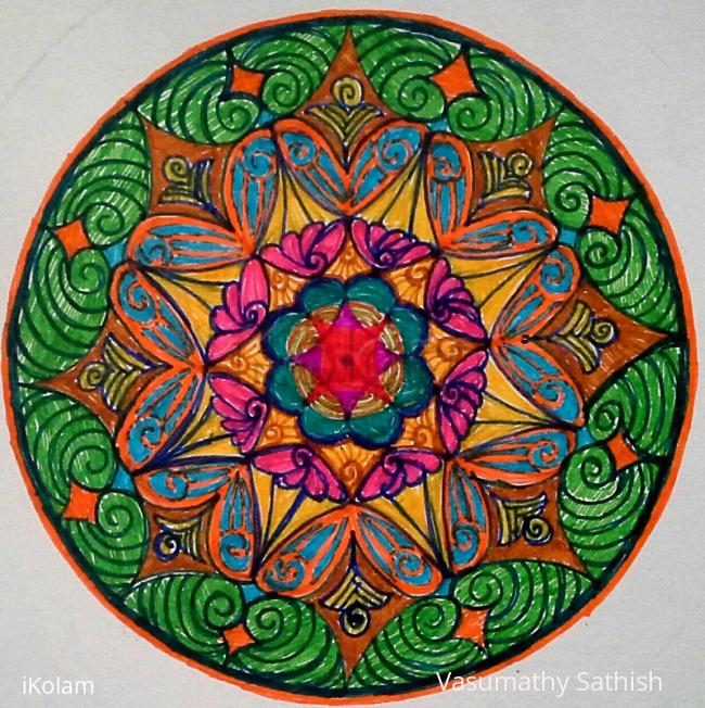 Rangoli: freehand paper rangoli 