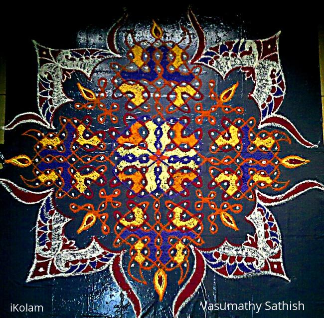 Rangoli: Chikku kolam Rangoli: Chikku kolam