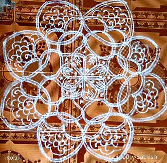 Rangoli: Happy Aadi Pooram to all.