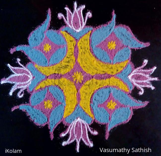 Rangoli: Dotted Rangoli with 7-7 Straight dots Rangoli: Dotted Rangoli with 7-7 Straight dots