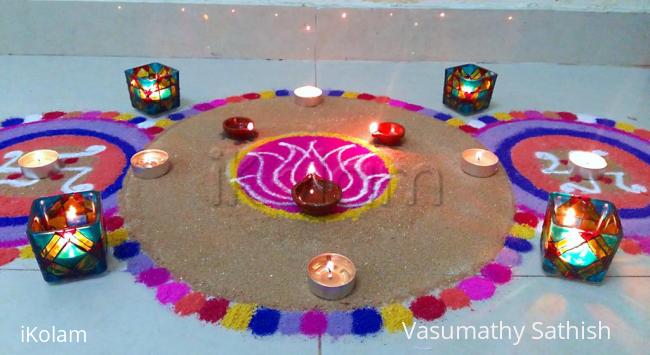 SB rangoli / diwali rangoli / swastik rangoli /festive rangoli / lotus rangoli