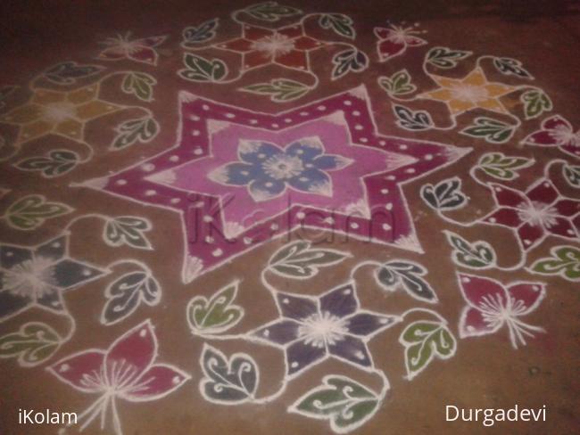 Rangoli: star colour kolam