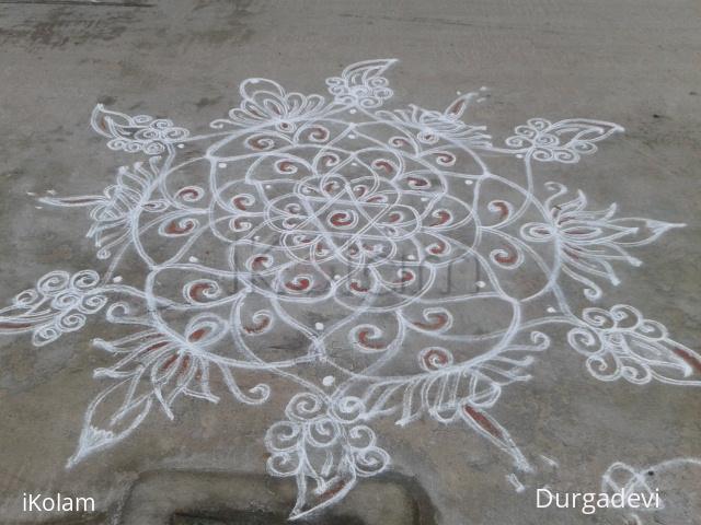 Rangoli: my white kavi rangoli