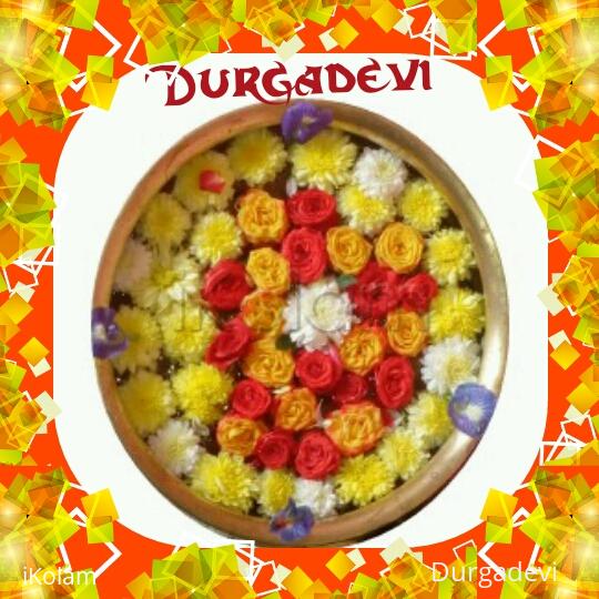 Rangoli: DD flowers decoration