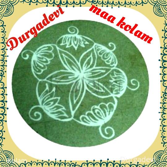 Rangoli: Maa kolam lotus by the DD Rangoli: Maa kolam lotus by the DD