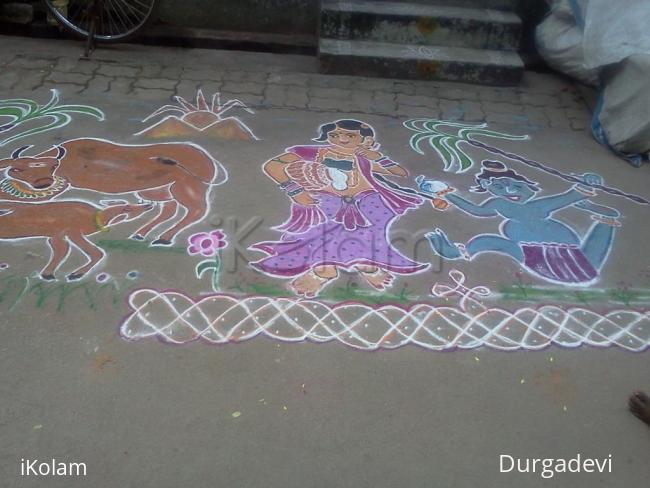 Rangoli: dd mattu pongal kolam collection