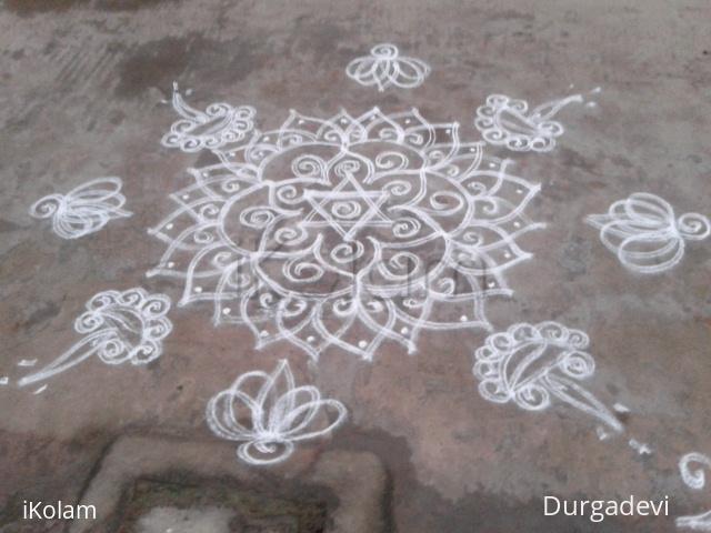 Rangoli: DD star deepam lotus kolam Rangoli: DD star deepam lotus kolam