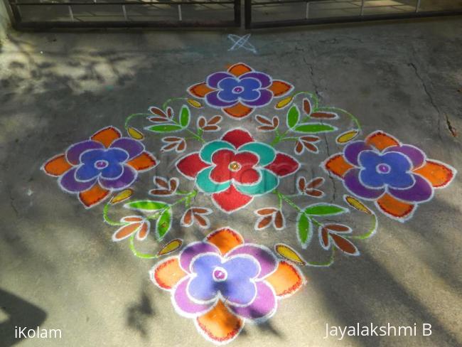 Rangoli: beautiful flowers rangoli