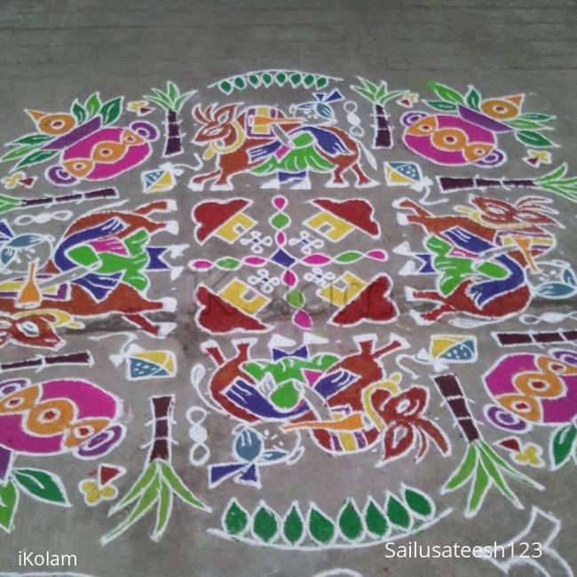 Rangoli: pongal kolam