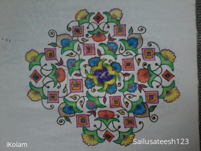 Rangoli: flower garden2 Rangoli: flower garden2