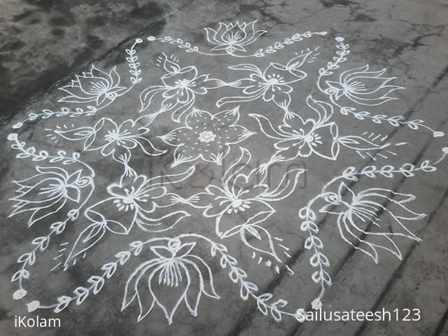 Rangoli: Deepam kolam