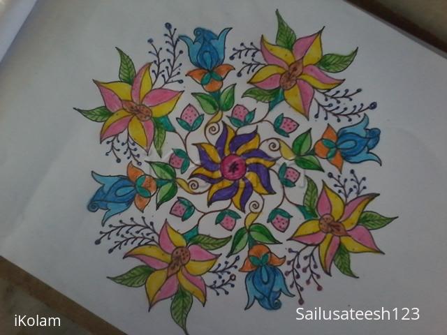 Rangoli: Stylish flowers...