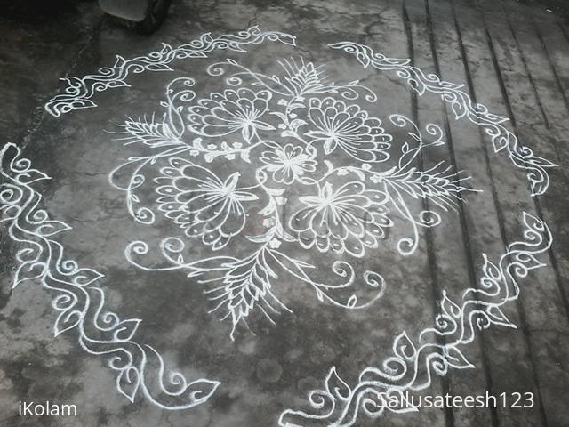 Rangoli: Flower kolam.. Rangoli: Flower kolam..