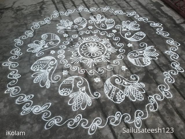 Rangoli: Navratri 1st day... Rangoli: Navratri 1st day...
