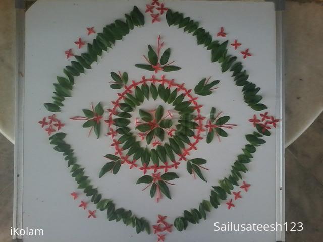 Rangoli: Navratri day 4.. Rangoli: Navratri day 4..