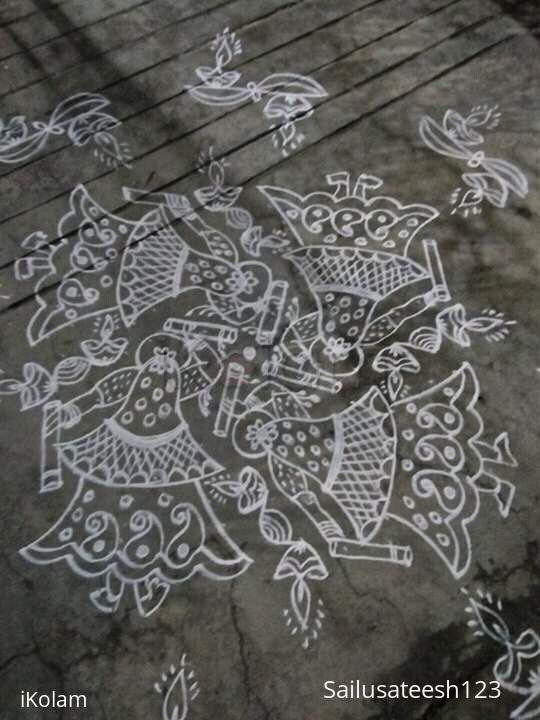 Rangoli: dhanurmaasam day 13... Rangoli: dhanurmaasam day 13...