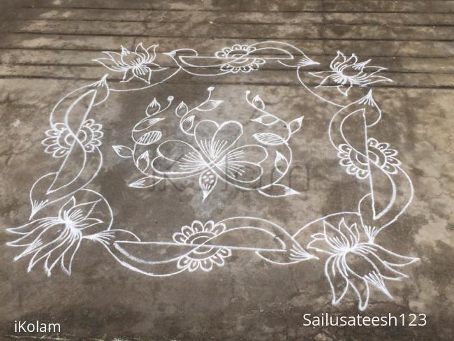 Rangoli: Freehand daily kolam Rangoli: Freehand daily kolam