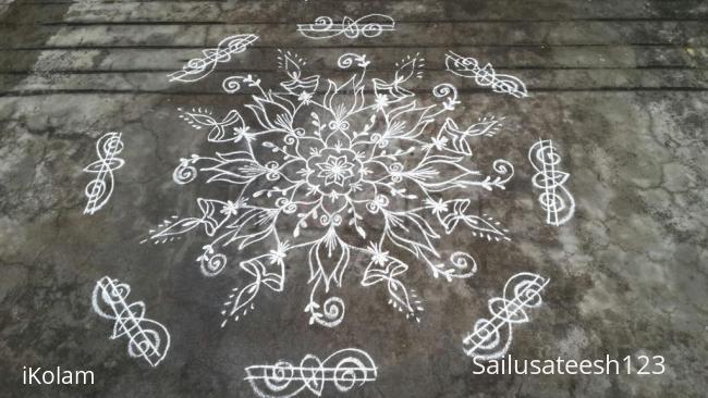 Rangoli: Diyas rangoli..