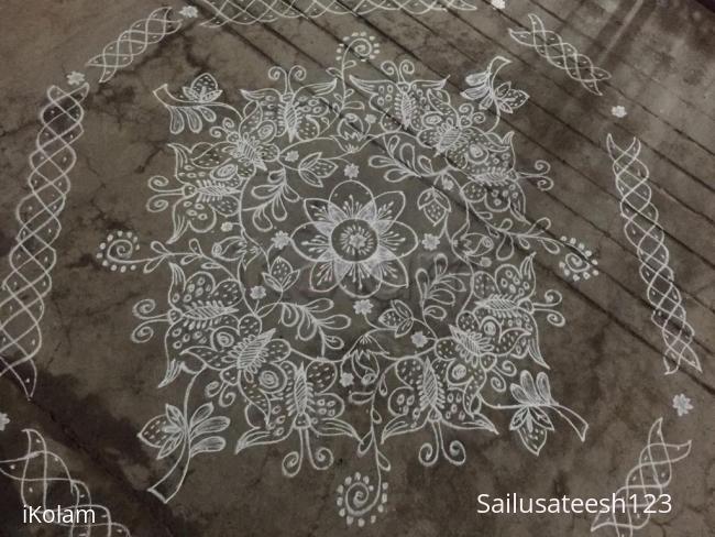 Rangoli: Butterflies rangoli.... Rangoli: Butterflies rangoli....