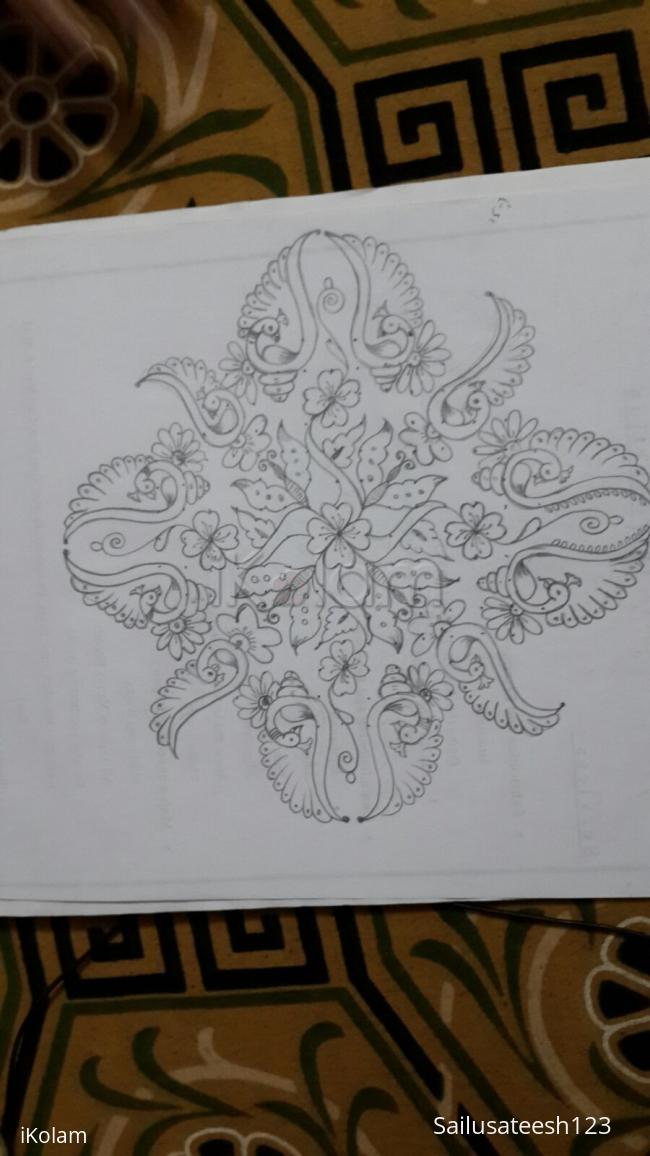 Rangoli: Peacocks.... Rangoli: Peacocks....