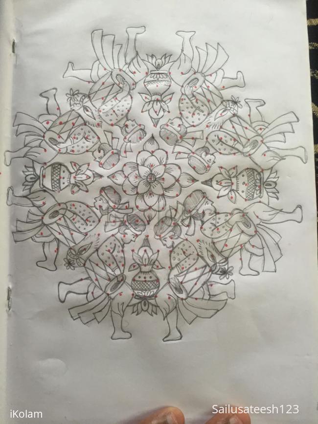 Rangoli: One more dholak boys......navratri..