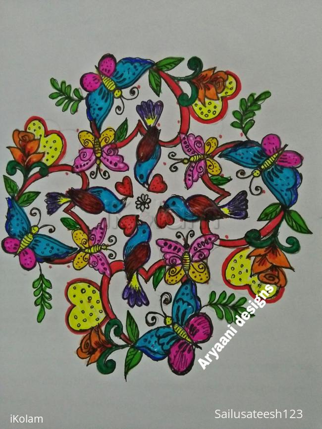Rangoli: Valentines day special .... Rangoli: Valentines day special ....