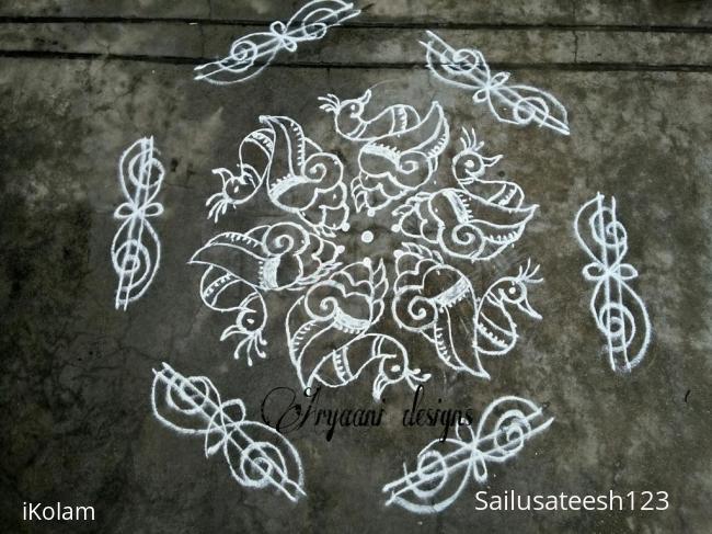 Rangoli: Tuesday kolam... Rangoli: Tuesday kolam...