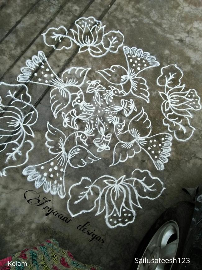 Rangoli: Peacock rangoli...