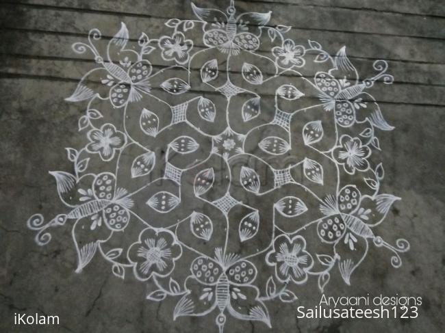 Rangoli: Dhanurmaasam day2..butterflies