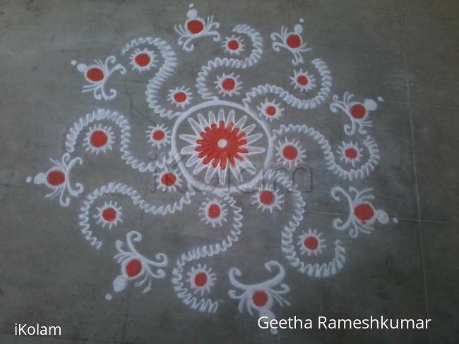 Rangoli: Orange delight kolam