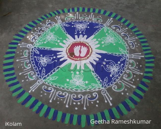 Rangoli: Krishna Jayanthi kolam!