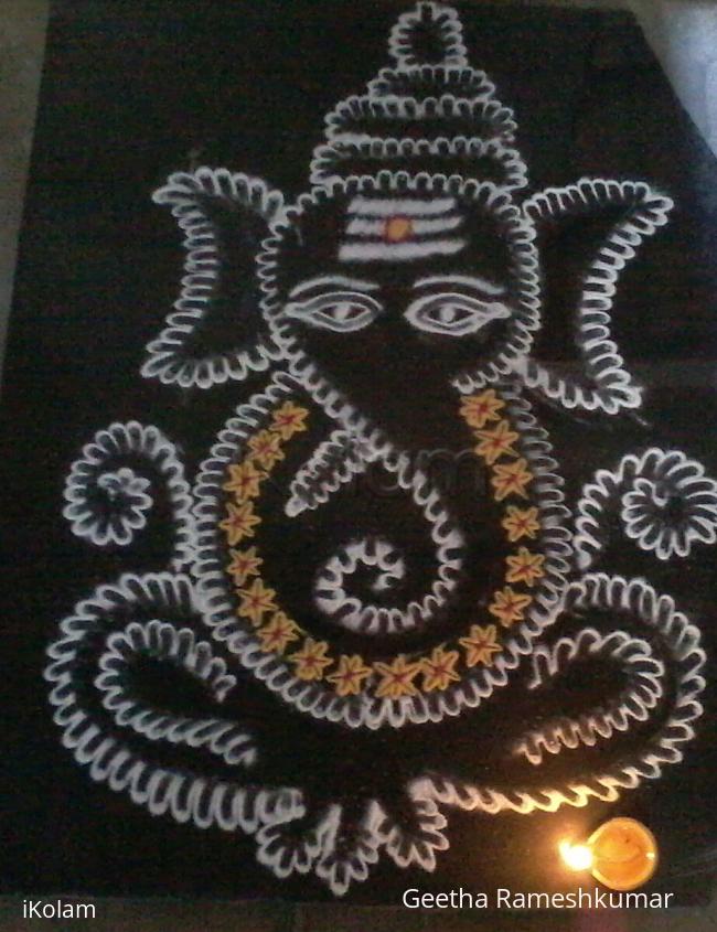 Rangoli: Ganesh Rangoli! Rangoli: Ganesh Rangoli!