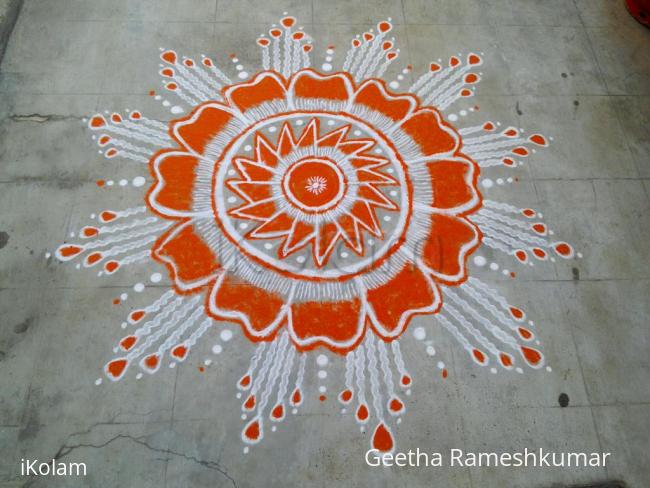 Rangoli: Day2; Orange..