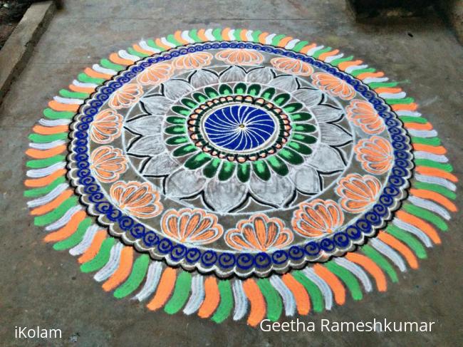 Rangoli: Republic day kolam2018!