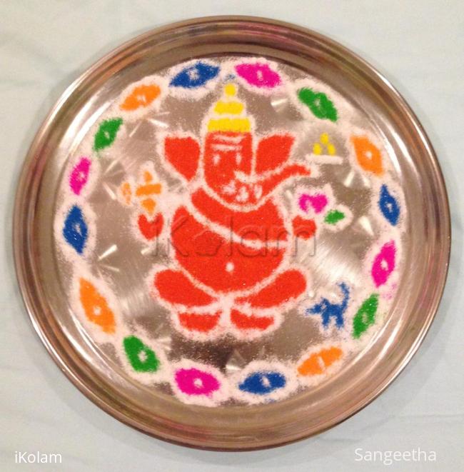 Rangoli: Small Pillayar Kolam