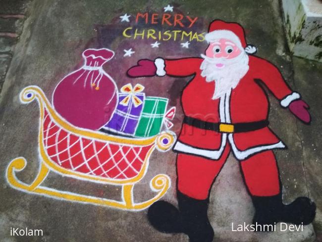 Rangoli: christmas rangoli