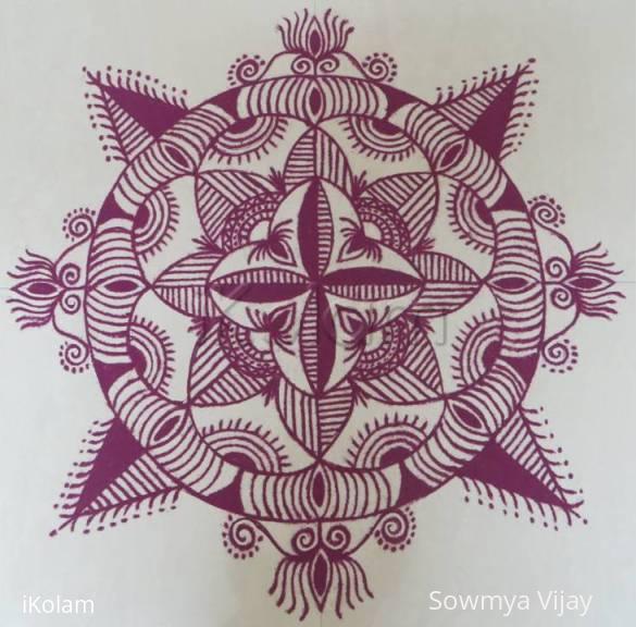 Rangoli: Margazhi Kolam-4 Rangoli: Margazhi Kolam-4