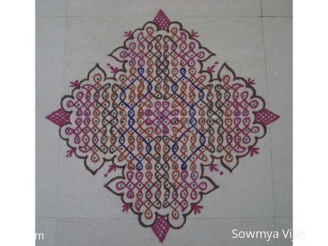Rangoli: Chikku kolam Rangoli: Chikku kolam